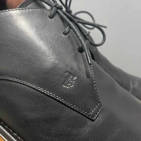 Tod’s Black Dress lace ups shoes Sz 12 - Picture 5 of 13
